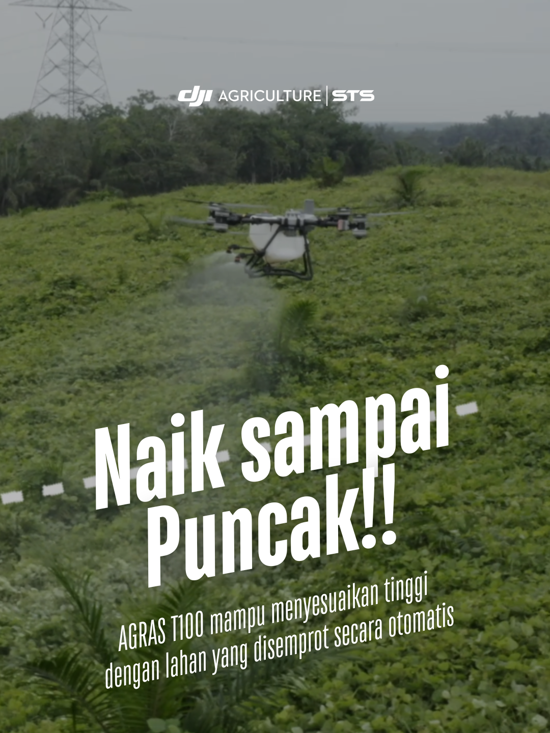 DJI AGRAS T100 dilengkapi teknologi LiDAR canggih yang mampu membaca kondisi lahan secara real-time. Dengan fitur ini, T100 dapat menyesuaikan ketinggian secara otomatis, sehingga penyemprotan tetap merata dan efektif meskipun di lahan dengan kontur yang tidak rata. Hasilnya? Penyemprotan lebih presisi, tanaman terlindungi dengan optimal, dan efisiensi kerja semakin maksimal. #dronepertanian #djiagriculture #djiagrasT100 #petanimilenial #petanimuda #DJI