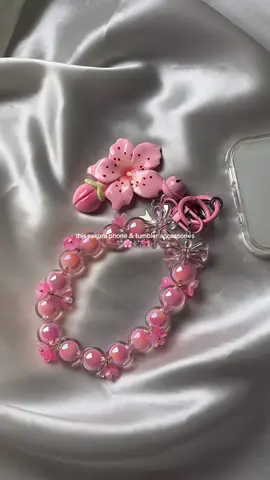 #mylittlenana cute sakura accessories suitable for phones & tumblers🌸🎀💞 #linbai #linbaiflask #linbaiflaskaccesories #tumbleraccessories 