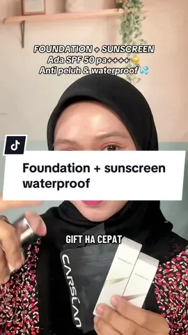 Replying to @AlynnAjjem𐙚 yes. Memang best puas hati #carslan #foundationsunscreencarslan  #sunscreenfoundation #carslanmy #racuntiktok 