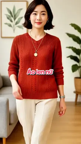 Áo len thời trang mặc ấm áp mà vẫn thời trang #aotrungnien #aolen #thoitrangtrungnien #bigsize #trungniennu T 