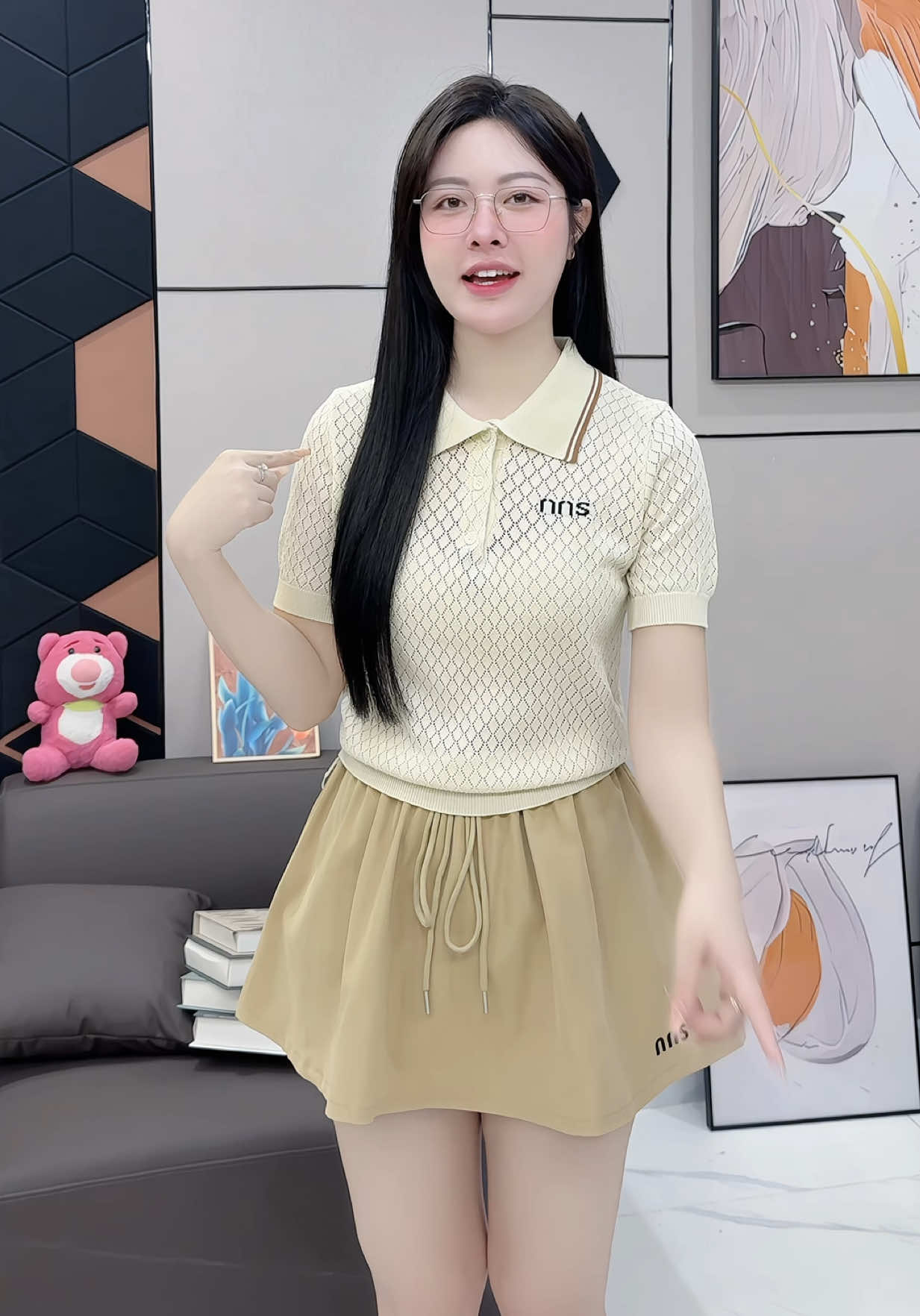 Set áo mix chân váy xinh 💕 #setaovay #setaochanvay #setdoxinh #stdesign #viral 