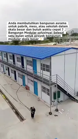 Butuh bangunan asrama skala besar untuk pabrik, mess, atau sekolah dengan pengerjaan super cepat? 🚀 Asrama Modular solusinya! 💯 Kuat, rapi, dan bisa selesai hanya dalam 1 bulan ⚡ 📞 Konsultasi & pemesanan: 0895329782461 / 0895329782502 #AsramaModular #BangunanCepat #RumahModular #MessKaryawan #fyp 