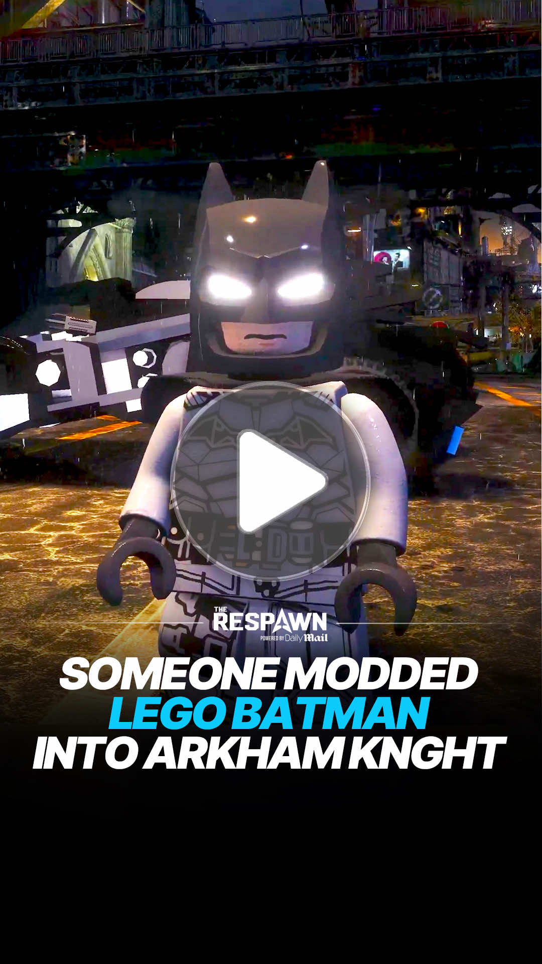 Fans are so excited for LEGO Batman that they’ve modded him into Arkham Knight 😂 🎥: X / ArkhamChannel #legobatman #gaming #pcgaming #batman #mods 