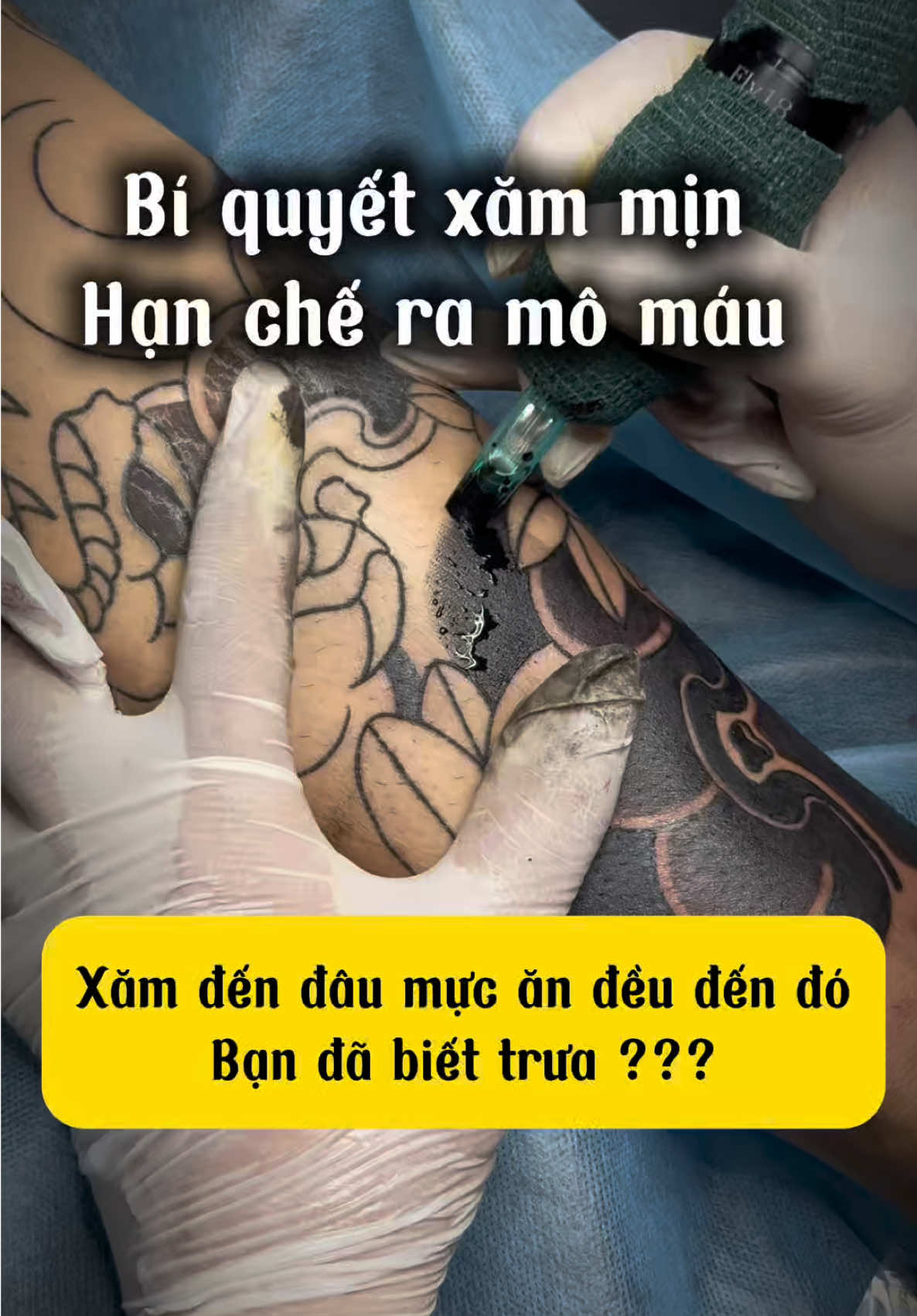 - Bí quyết xăm hạn chế ra mô máu, mực ăn cực nhanh !!! Bạn đã biết trưa ??? #hoangloc72ink #daotaohocvien #tattoo #xamhinhbrvt #thinhhanh 