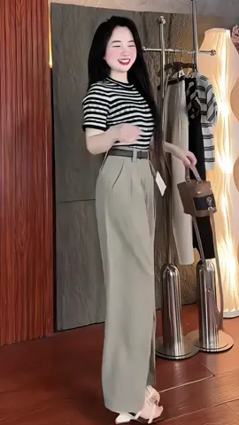 Quần Baggy Công Sở Lưng Cạp Cao Dáng Thụng Chất Vải Gold Nhật Cao Cấp Kèm Đai#quanbaggy #quanbagynu #thoitrangnu #xuhuong 