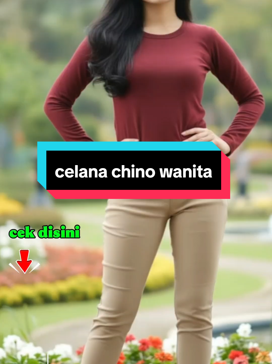 Celana chino wanita bahan melar elastis #celanawanita #celanachino #celanakerjawanita #celanapanjang 