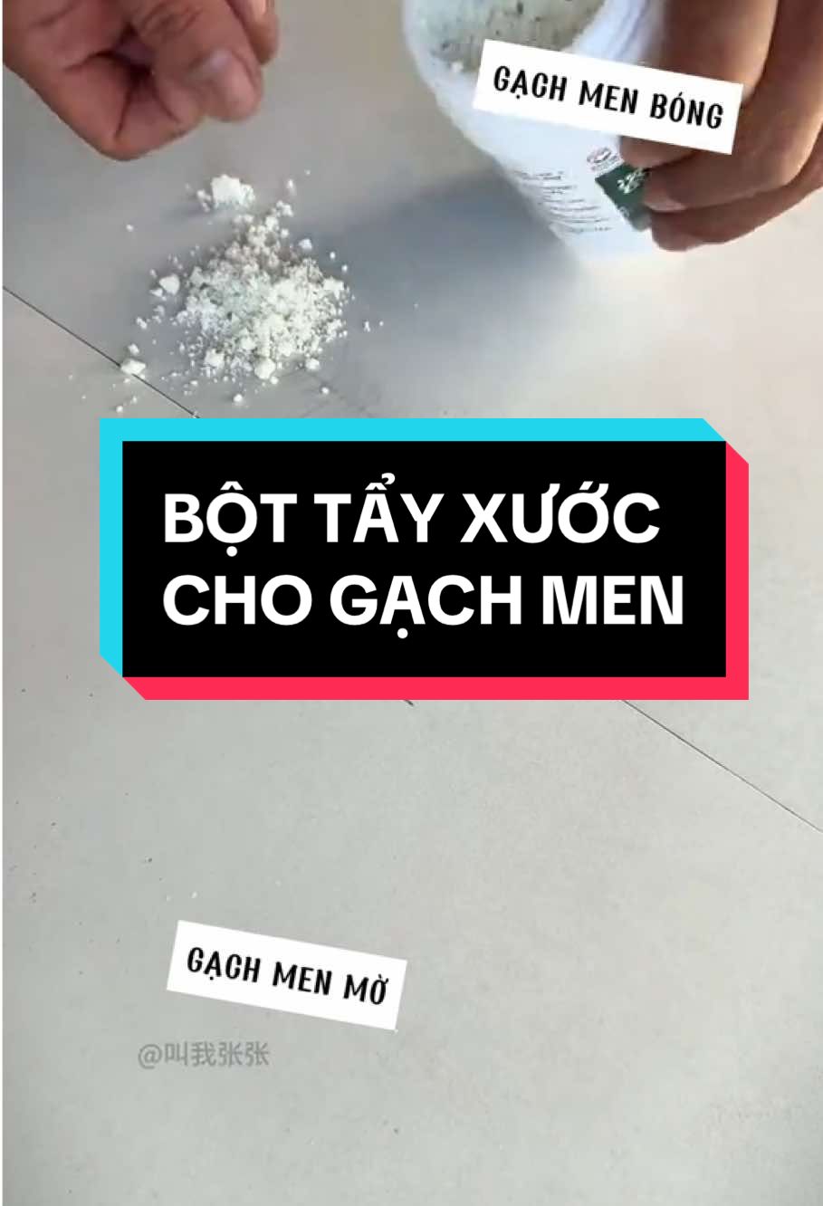Bột tẩy, loại bỏ vết xước trên bề mặt gạch men nhanh chóng, hiệu quả #xuhuong #dodungtienich