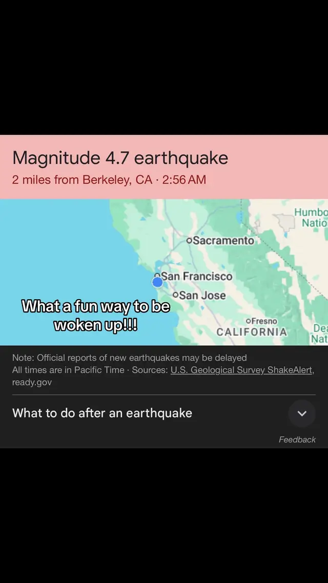 Ok decent sized earthquake in the bay this Monday morning! Mother Nature wants us to get our week started! #fyp #earthquake #bayarea #sanfrancisco #sanfranciscoearthquake 