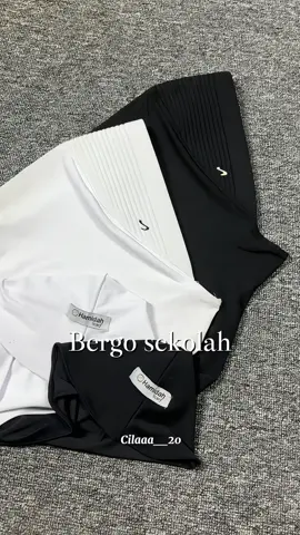 Bergo hamidah buat sekolah🤍🖤 #bergohijab #bergomurah #bergodaily #bergosekolah #bergohamidah 