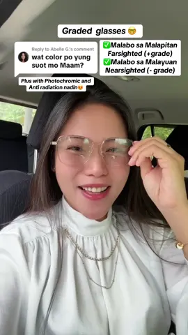 Graded glasses with Photochromic and anti radiation eyeglass 🤓😍🥰 #gradedglasses #eyeglasses #photochromiceyeglass #antiradiationglass #eyewear 