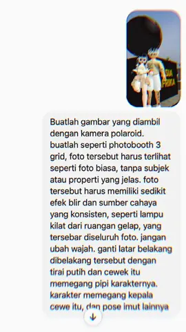 TREND POLAROID FOTO GEMINI AI ROBLOX with couple PROMPT nya: Buatlah gambar yang diambil dengan kamera polaroid. buatlah seperti photobooth 3 grid, foto tersebut harus terlihat seperti foto biasa, tanpa subjek atau properti yang jelas. foto tersebut harus memiliki sedikit efek blir dan sumber cahaya yang konsisten, seperti lampu kilat dari ruangan gelap, yang tersebar diseluruh foto. jangan ubah wajah. ganti latar belakang dibelakang tersebut dengan tirai putih dan cewek itu memegang pipi karakternya. karakter memegang kepala cewe itu, dan pose imut lainnya #trendroblox #polaroidgemini #polaroid #fyp #roblox 