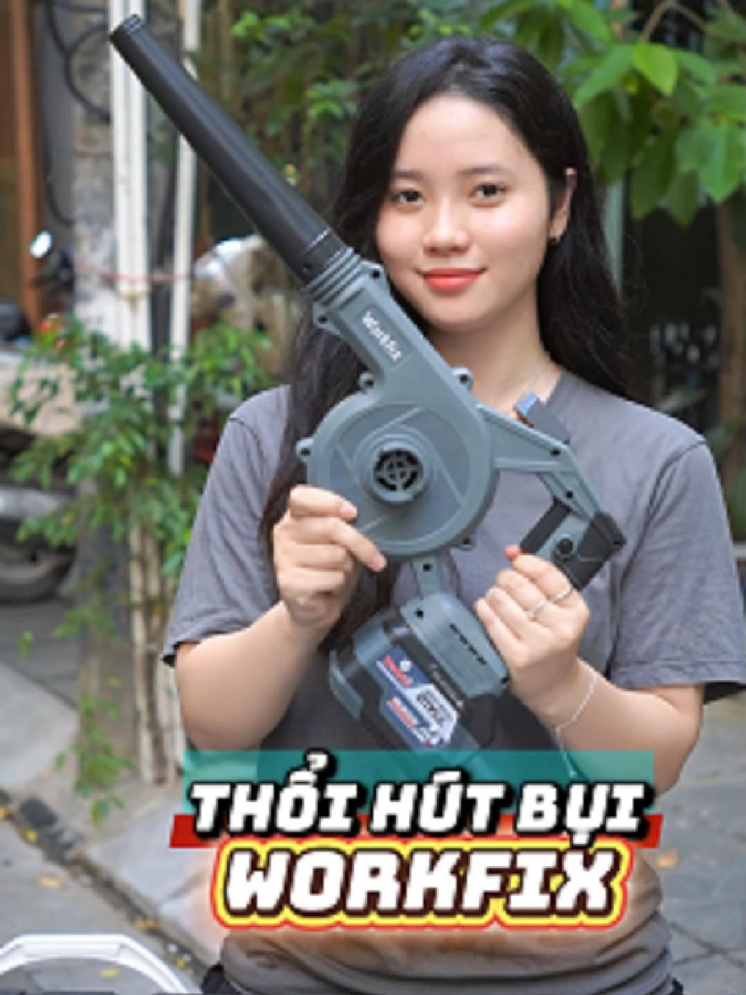Thổi hút bụi Workfix động cơ không than cực hot cho anh em #workfix #boshun #thoihutbuipin