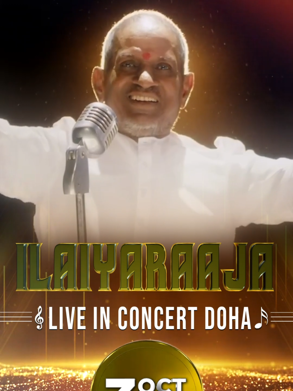 Not just a concert… 💥 It’s a celebration. 💥 It’s a festival of music. 💥 It’s Ilaiyaraaja – the legend, the magic, the maestro – LIVE in Doha! 🎶 📅 Mark the date. Bring your people. 🎟 This night belongs to music lovers. #LegendArrives #DohaGoesMusical #IlaiyaraajaExperience #EpicNightDoha #IsaignaniOnStage 