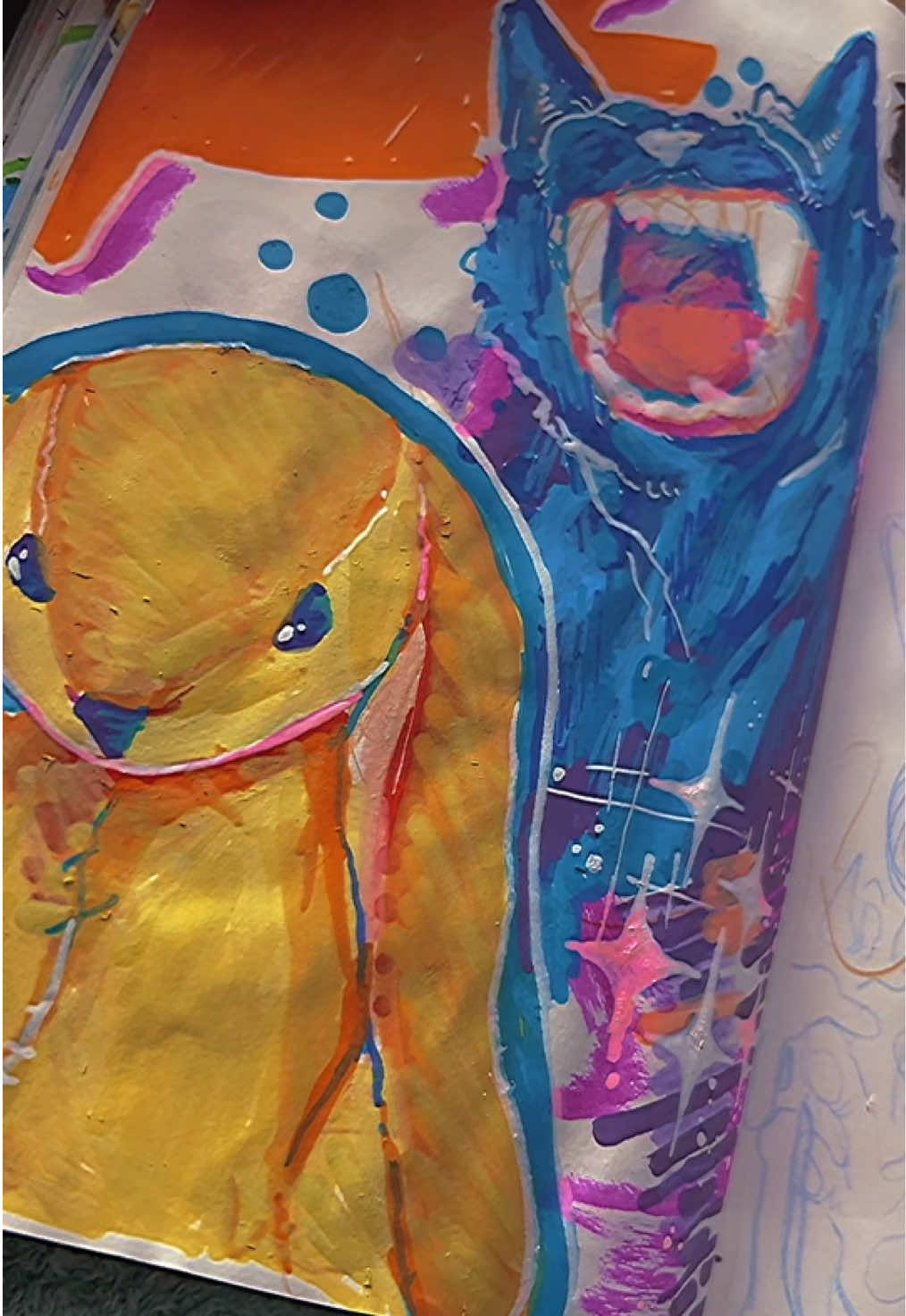 Today’s thoughts are chaotic but in a much nicer way as a few things I needed fall into place. #calmchaos #drawing #process  #sketchbook  #creatorsearchinsights 