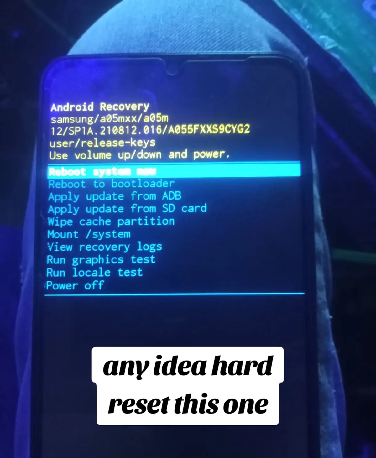 any idea hard reset this one