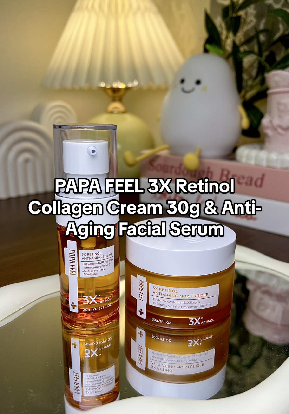 PAPA FEEL 3X Retinol Collagen Cream 30g & Anti-Aging Facial Serum | Non-Greasy | Skin oxidation | Sagging skin | Fine Lines I Aging skin | Facial Wrinkles | Ceramide | Bitamina E #papafeel #retinol #antiaging #papafeel3xretinol #3xretinol @PAPA FEEL beauty shop 