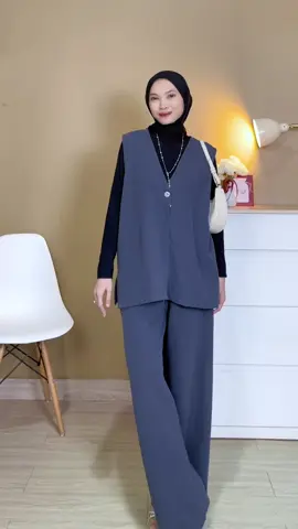 Oneset celana + vest✨ #setelanterbaru #oneset #setelancelana 