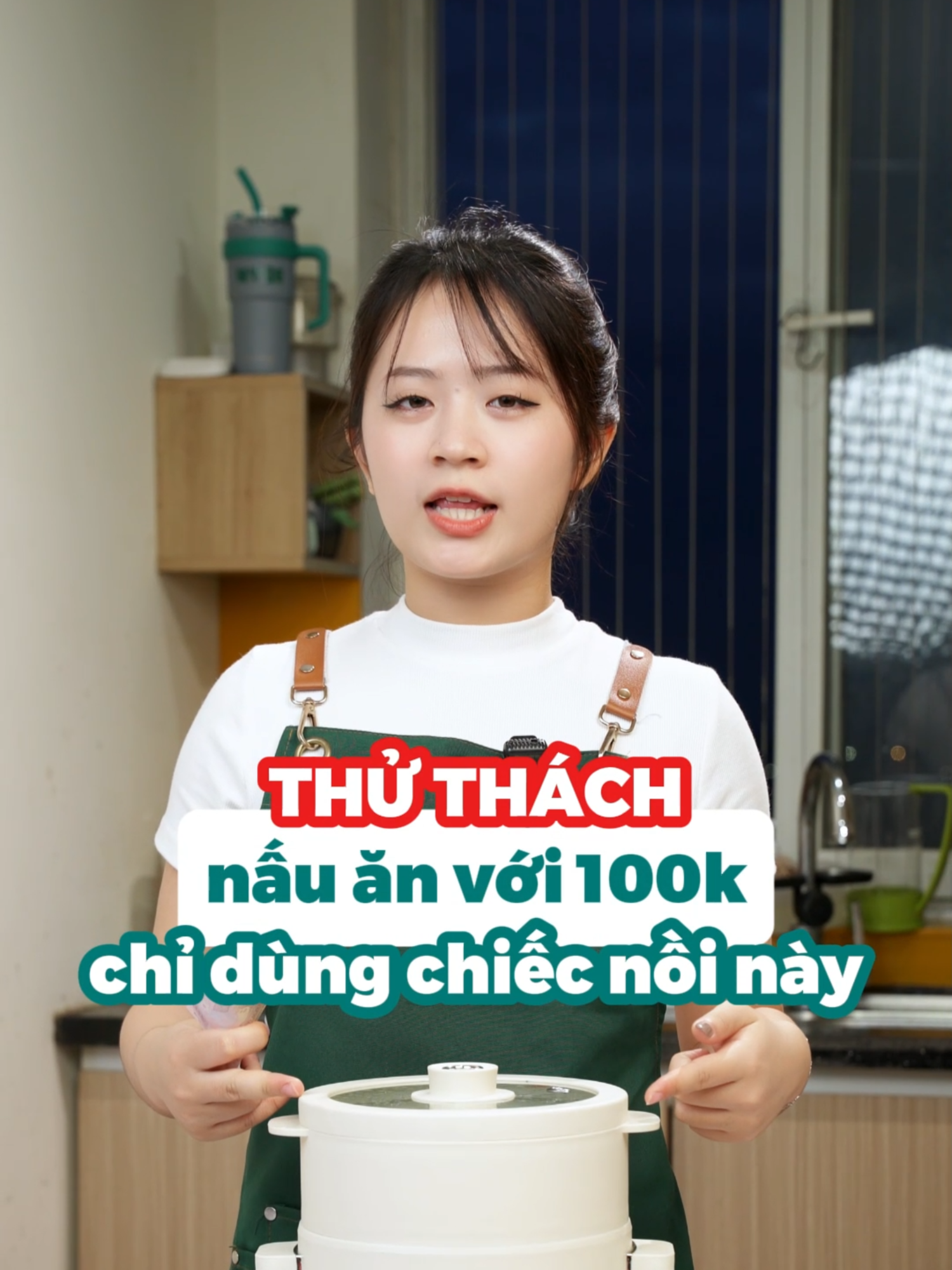 Thử thách nấu cơm với 100k cùng Sunhouse  #sunhouse #giadungquocdan #laumini #SHD4517 #thuthach100k