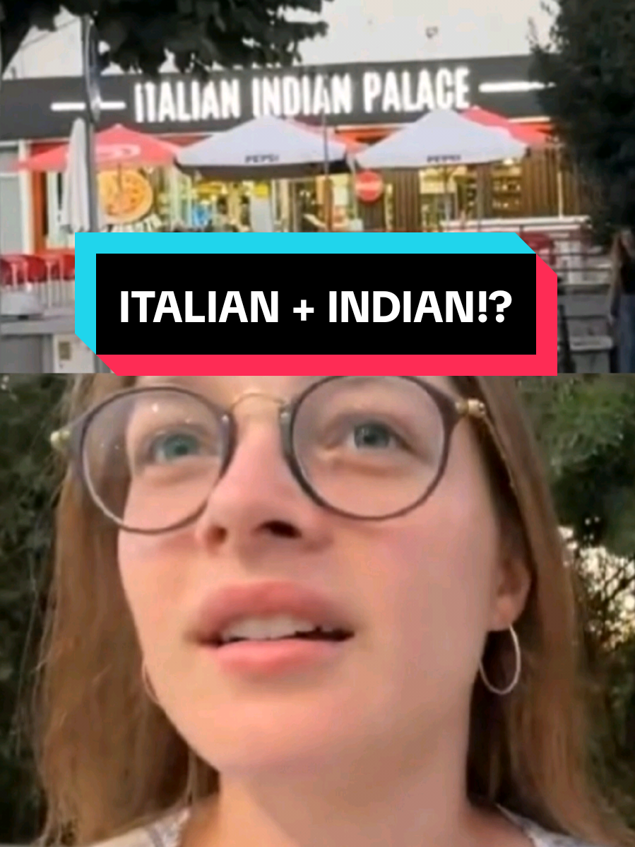 qoqsik couldn't believe her eyes when she saw an Italian Indian restaurant 😅 #qoqsik @qoqsik #italian #indian #twitch #fyp 