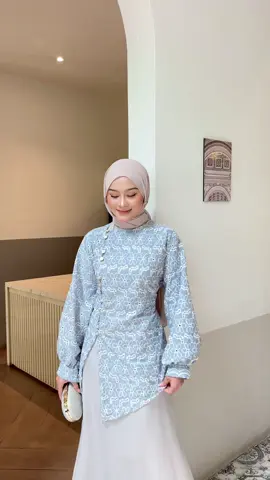 Kaffa outer katbor bluegrey 🩵#outfitlebaran #outerbrukat #outfitkondangan #kebayamodern #fyp @Napusha 