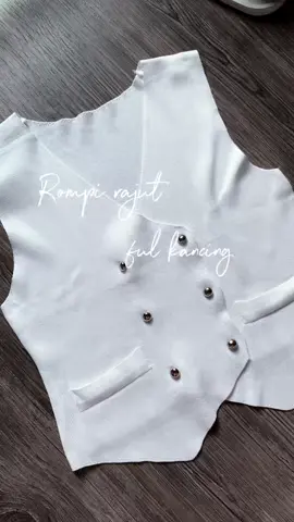 rompi rajut full kancing