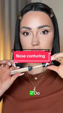 Nose conturing ✨ Dont ❌ & Do ✅ @NARS Cosmetics @Rare Beauty #secretbeaute #nosecontour #beautytips #makeuphacks 