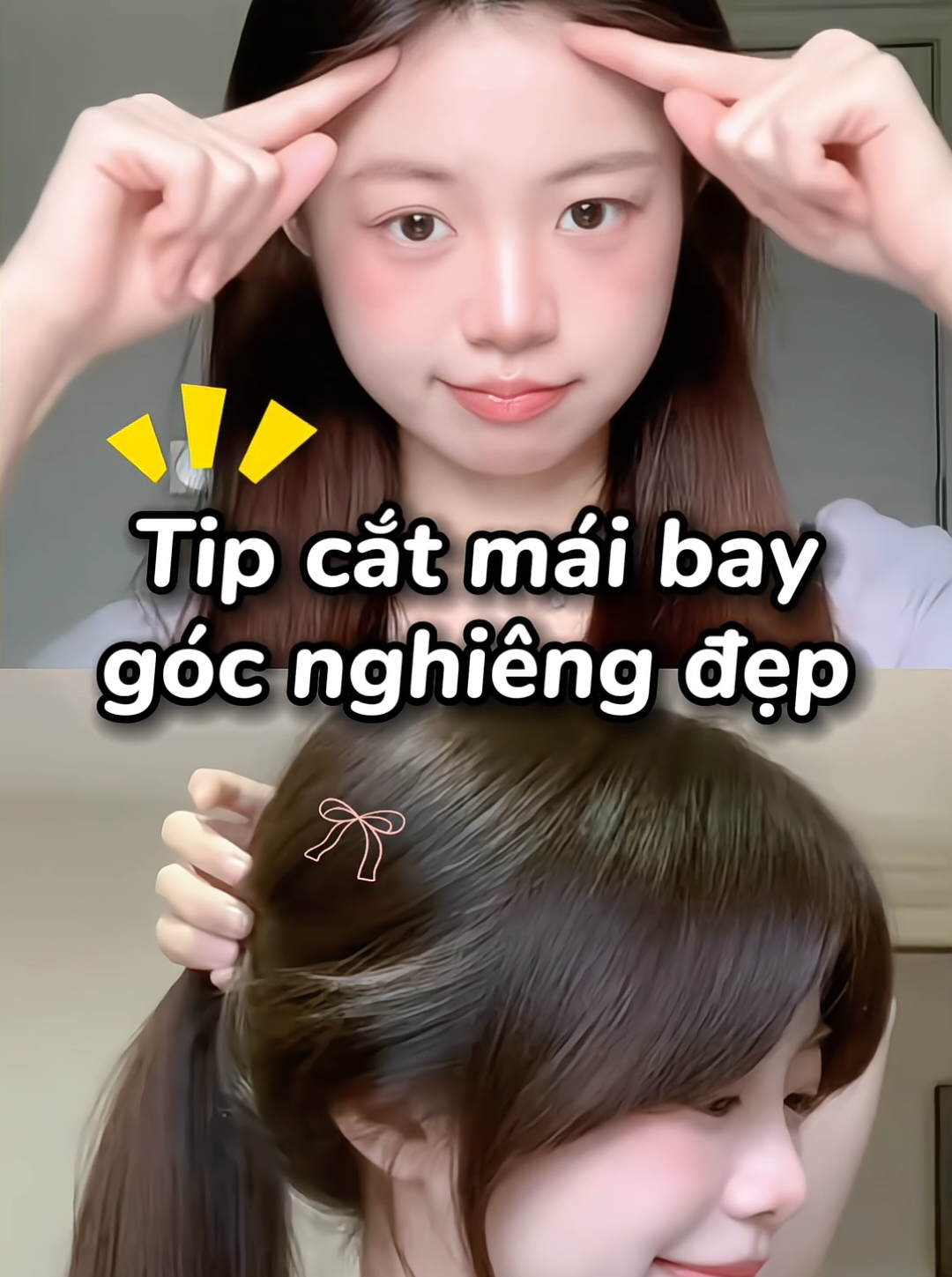 Cách cắt tóc mái bay Hàn Quốc siêu đẹp #lamtoctainha #kieutocdep #goclamdep #fyp #tocxinh 