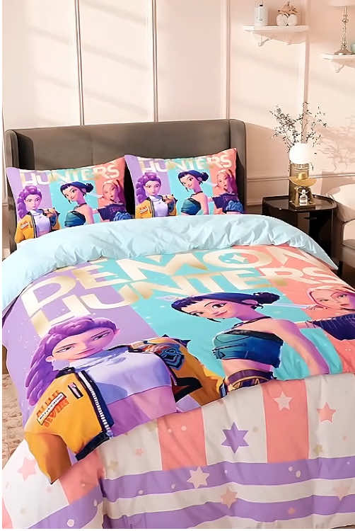 🎉 Get your Kpop D-demon Hunters bedding set now! 🛏️#DDemonHunters#fyp#tiktok#Tiktokshop#foryou