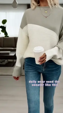 #sweater #knitwear #jumper #colorblock #dropshoulder