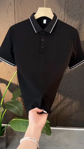 Áo thun polo nam vải cá sấu phối viền sọc tay #aopolo #aopolonam #reviewthoitrang #xuhuongtiktok 