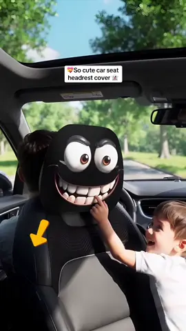 2pc funny big-eyed car headrest cover —spruce up rides for holidays & commutes 🥰. #carheadrest #funny #cardecor #fyp #tiktokshop 
