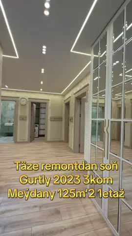 TÄZE Gurtly TÄZE remont TÄZE mebel we tehnika, meýdany 125m’2, 3komnat 1etaž, propiska boş, perwomaý köçe, baha 119 oňuşlyk ýerinde kän däl!!! #estate #fur #realtor #asgabat #Home 