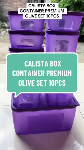 [CALISTA] BOX CONTAINER PREMIUM OLIVE SET 10PCS#fyp #belilokal #toples#tiktoktokopedia #topleslebaran 