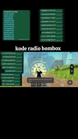 kode radio bombox bisa di semua map ada juga yg gabisa  #robloxfyp #bombox#robloxgames 