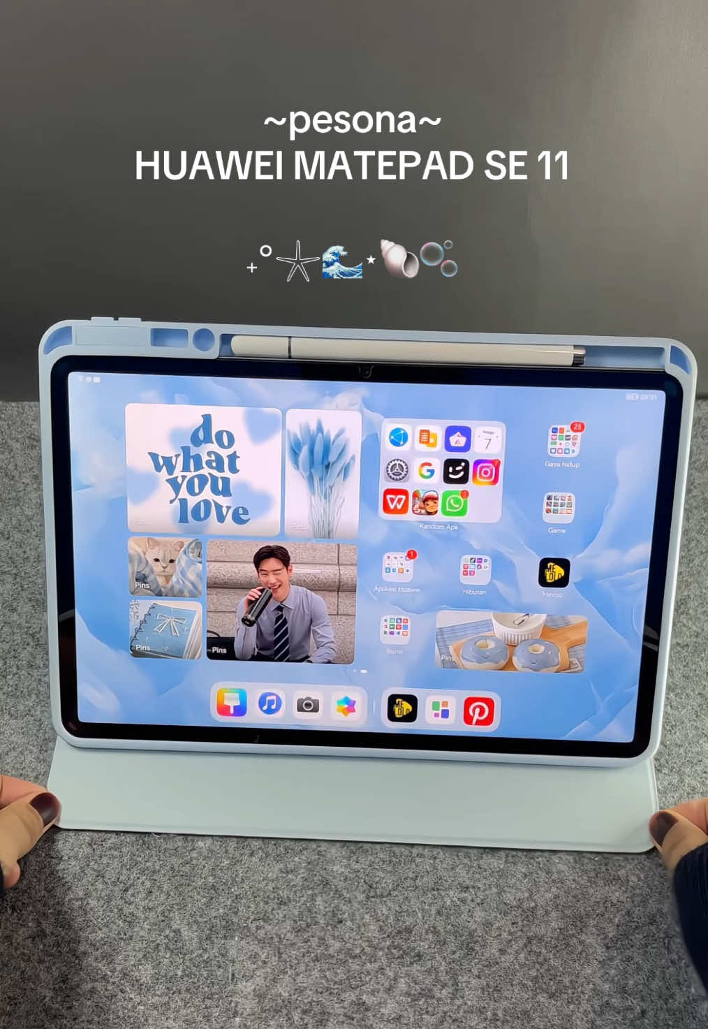 huawei matepad se 11🩵 #huaweimatepad11 #huaweimatepad #tabletmurah #tablethuawei #styluspen 