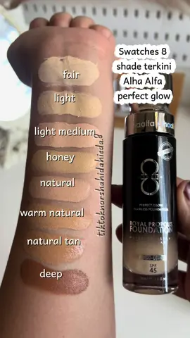 Kalau kulit berminyak, memang sesuai try foundation ni 💕 Ada Tea Tree Oil untuk kawal minyak & jerawat + finish dia matte tahan lama 🔥#alhaalfacosmetics #royalpropolisfoundation #alhaalfafoundation #perfectglow 