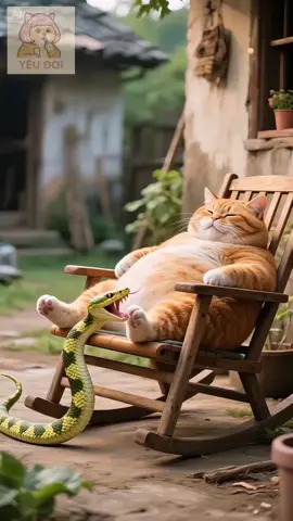 Thế là mất cái chân #snake #cat #tiger 