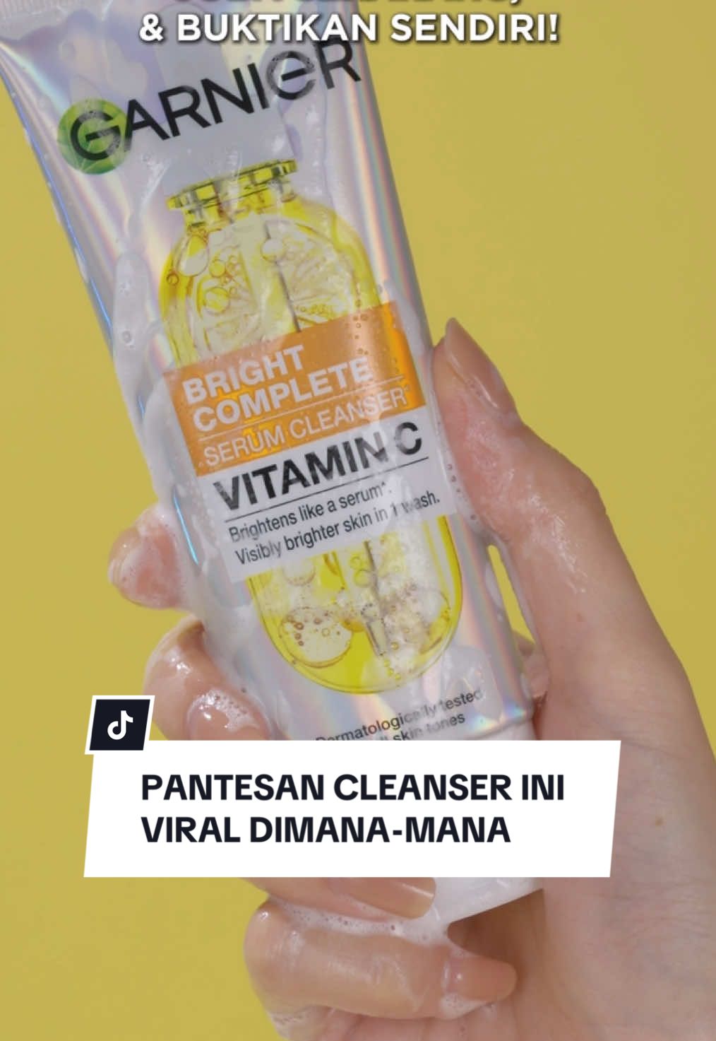 Garnier Bright Complete Serum Cleanser bukan sekadar face wash biasa, tapi punya power setara 1 botol serum!  -Deep cleansing + instant brightening  -Diperkaya Vitamin C lawan kusam  -Gak bikin kulit kering & ketarik  Jangan cuma jadi penonton, klik beli sekarang dan rasakan hasilnya sendiri! #GarnierIndonesia #GarnierCleanserSecerahSerum #Skin