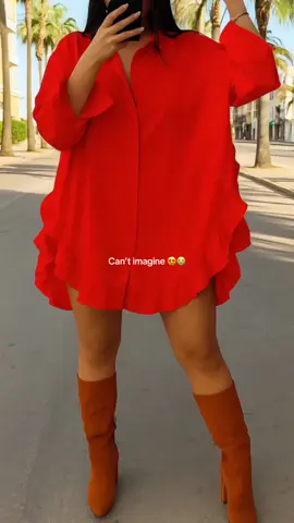 Ruffle trim dress#heels#red#OOTD#fyp#tiktokshop 