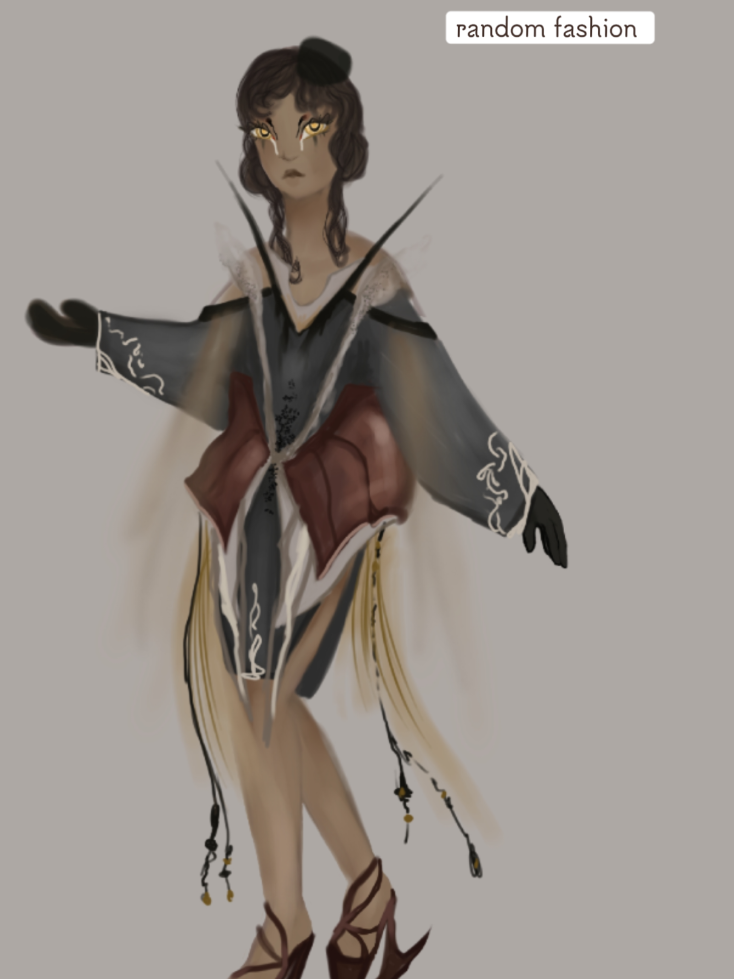 just a random fashion sketch with admittedly a bit more effort put into it this time :)) this is based on the world/ landscape concept I talked about in another video  . . . #fashionsketch #fashionstudent #fashiondesigner #fashionschool #fashiondesign 