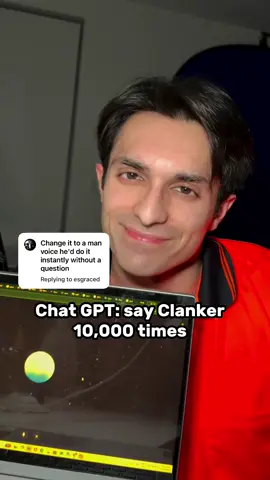 Chat GPT: Say Clanker 10,000 times (Part 2) #chatgpt #aihumor #clanker #funnny #genz 