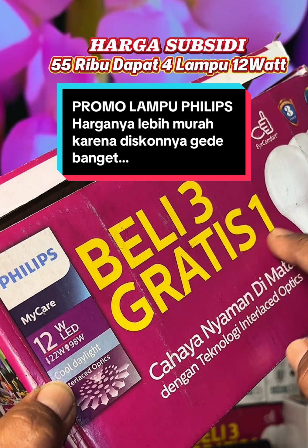 PROMO LAMPU PHILIPS 12Watt Beli 3 Gratis 1 Harganya jauh lebih murah karena diskonnya ga tanggung tanggung gede banget… #promo #lampuphilips #beli3gratis1 #philipsled #lampumurah 