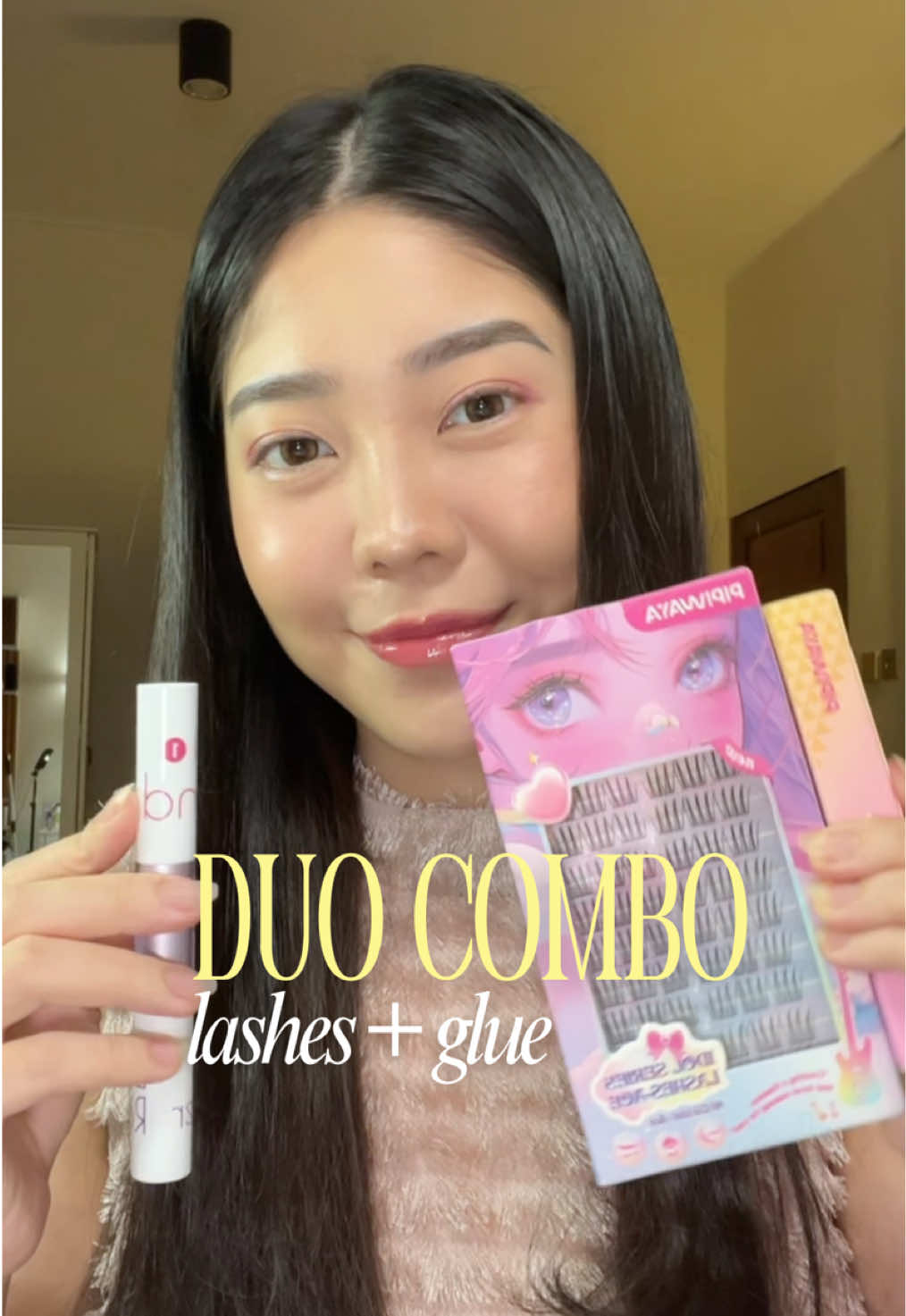 BEST combo for Idol Cluster Lashes 💖  @PIPIWAYA I swear this mascara glue from Pipiwaya is NEXT LEVEL. cepet, nempel kuat, tapi gak lengket sama sekali. thank me later, bestie 💅🏻 #pipiwaya #bulumata #idollashes #beauty 