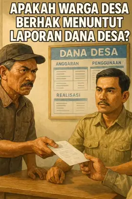 apakah warga desa berhak menuntut laporan dana desa..??