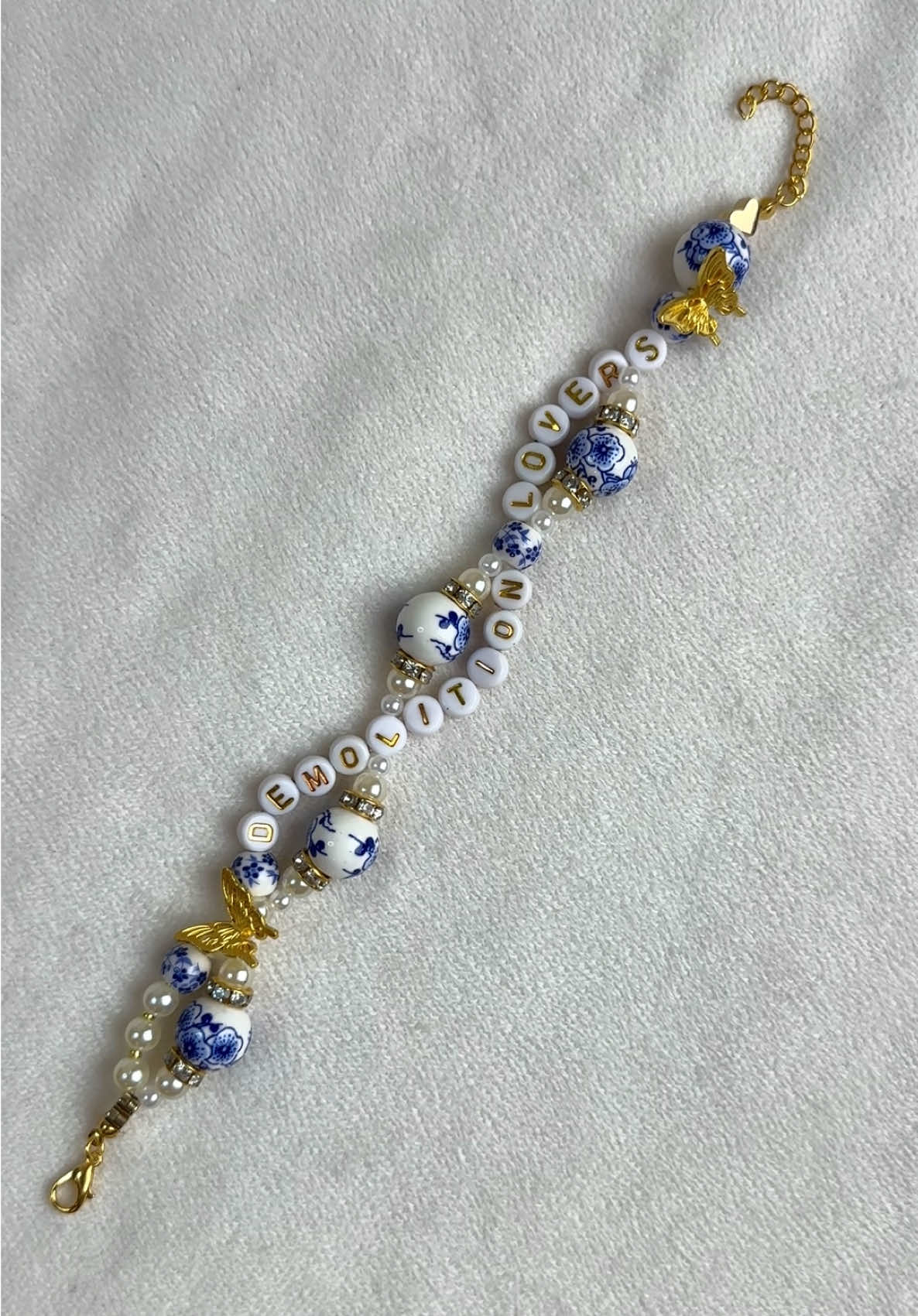 demo lovers baby 💙🦋 this will be available in the drop on 9/26 at noon est! the bracelets in the drop are one and done! no replicas ✨ #mychemicalromance #mcr #mychem #demolovers #demolitionlovers 