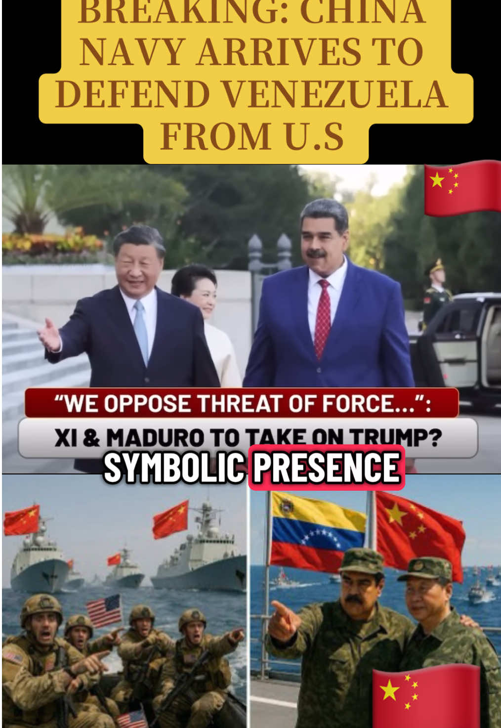 Breaking: China Navy Arrives To Defend Venezuela From U.S