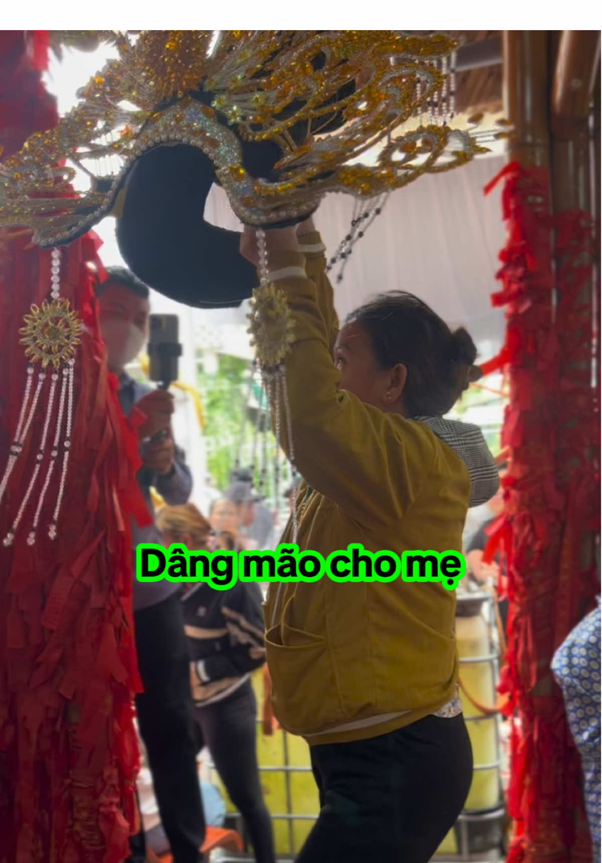 Dâng mão cho mẹ chùa hưng long cổ tự mẹ mẫu tiền giang #medieutri #memautiengiang #hunglongcotu #nammoadidaphat #adidaphat 
