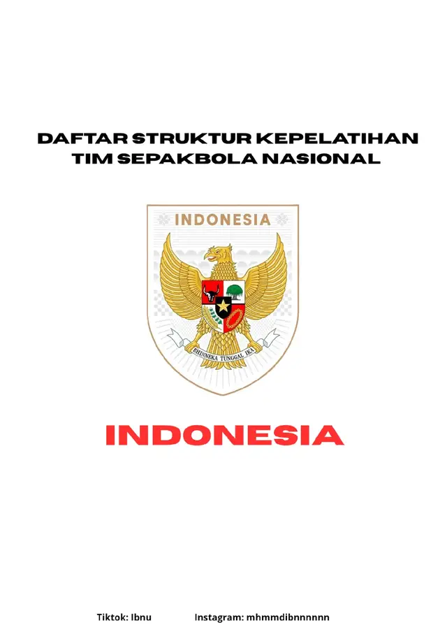 DAFTAR SUSUNAN STAF KEPELATIHAN TIM NASIONAL INDONESIA (KING INDO)🔥🔥🔥 #timnasindonesia #timnas #kluivert  #kingindo #fyp 