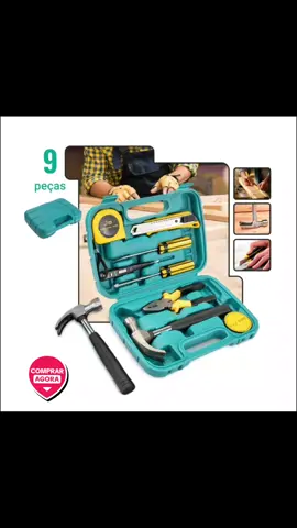 Kit Maleta Estojo Ferramentas 9 peças  #ferramentas #trabajo #facilerapido #conforto #compreagora 