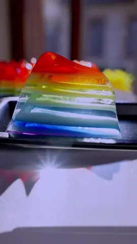 Let´s Make Miniature Rainbow Jelly Cake 🌈🌈🌈🌈 #jelly #asmr #gelatin #dessert 